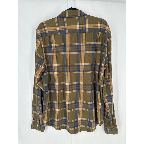 Lucky Brand Shirt Mens Large Green Plaid Flannel Button Long Sleeve Casual - Picture 4 of 6